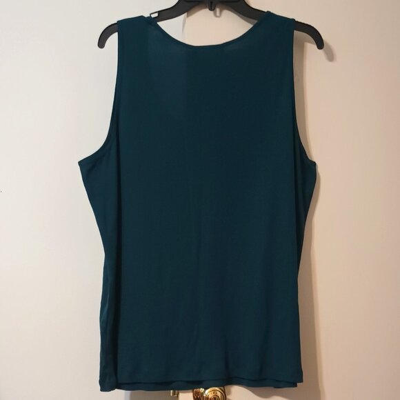 NWT ~ Apt. 9 Embellished Teal Colored Tank with Blue Sequins (Size: 2X) - Picture 3 of 5